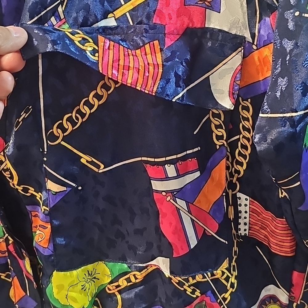 Vintage G. Oberti Silky Bomber Jacket, Size XL - Picture 3 of 11